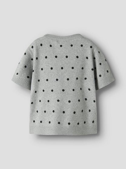 Nalani Recycled Polyester-Blend Knit Top Grey