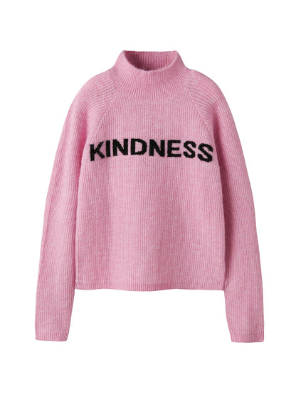 Nevah Long-Sleeved Knitted Jumper - Begonia Pink