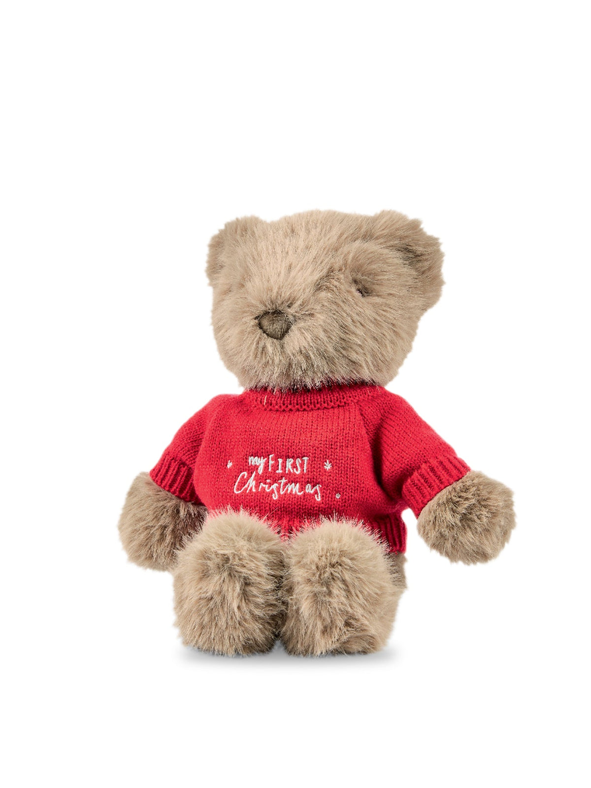 Christmas Bear Soft Toy - Brown