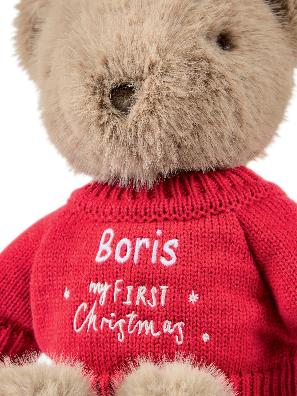 Christmas Bear Soft Toy - Brown
