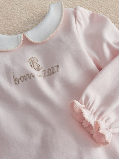 Baby Born in 2027 Cotton Sleepsuit Pink