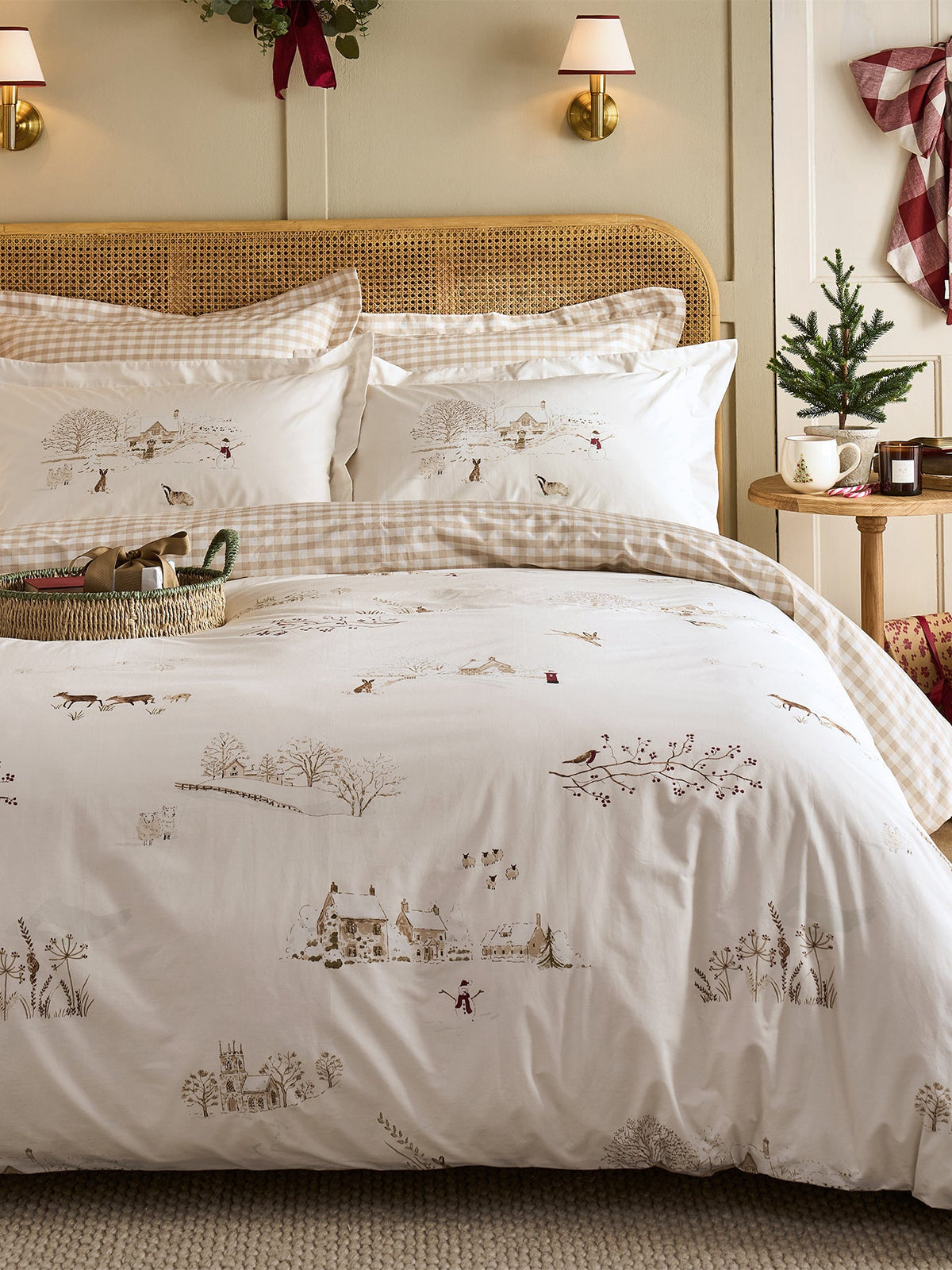 Winter Scene Oxford Pillowcase Pair