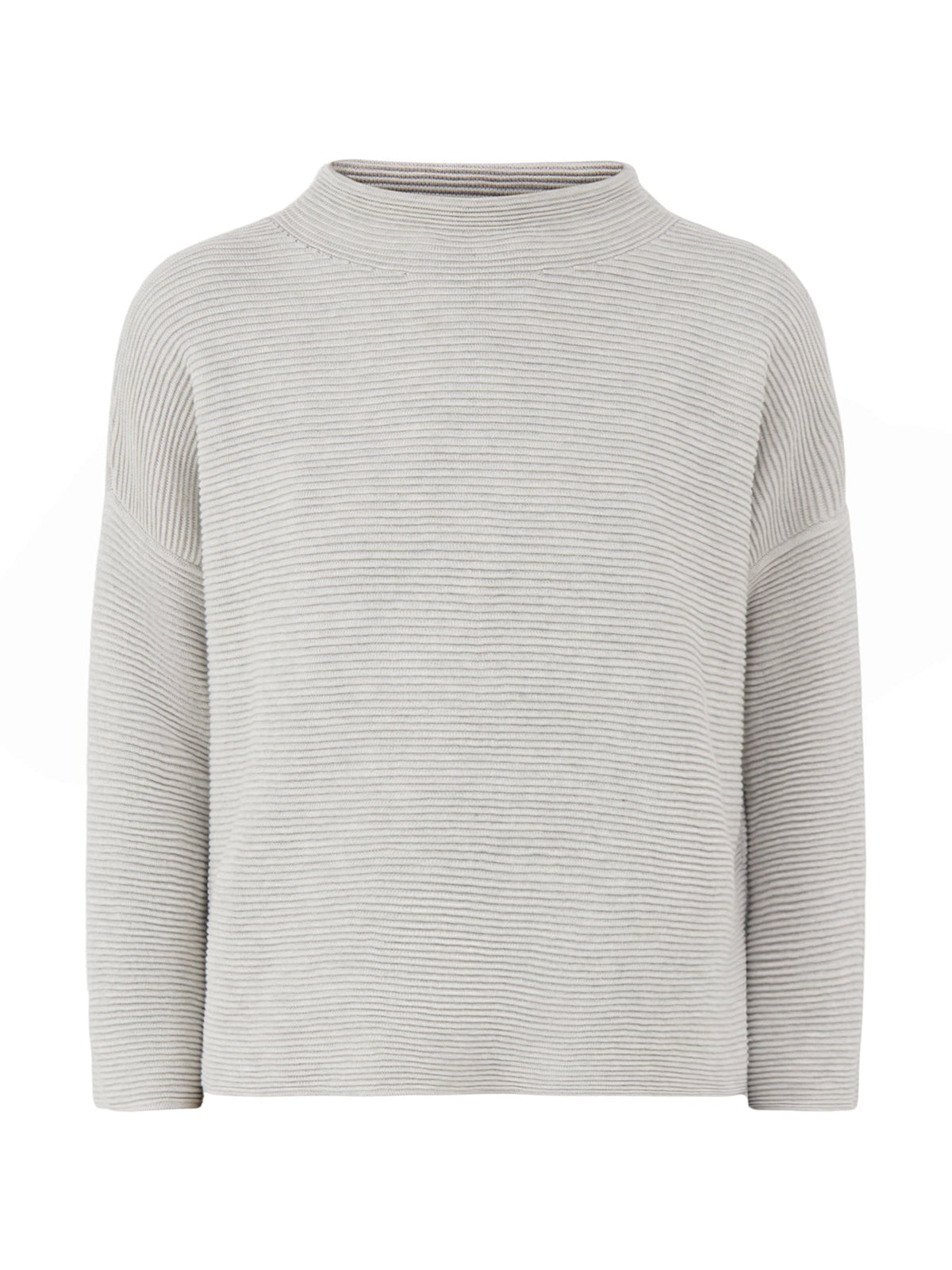 Organic Cotton Blend Funnel Neck Bracelet Sleeve Sweater - Sea Salt