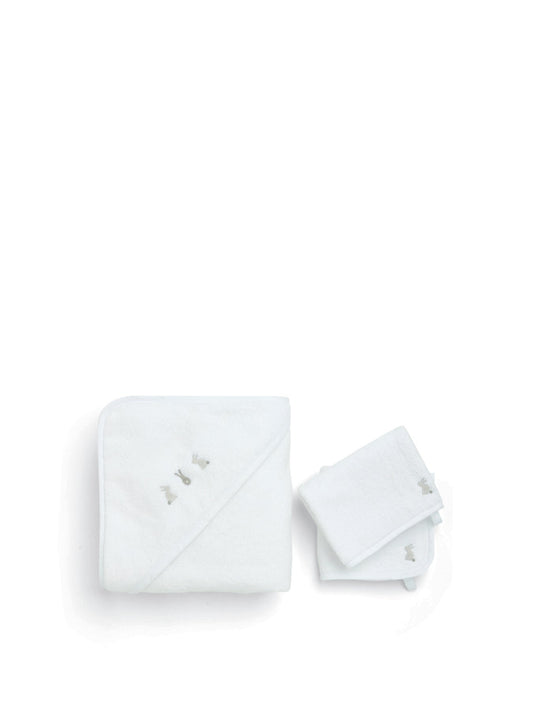 3-Piece Cotton Towelling Bunny Set White