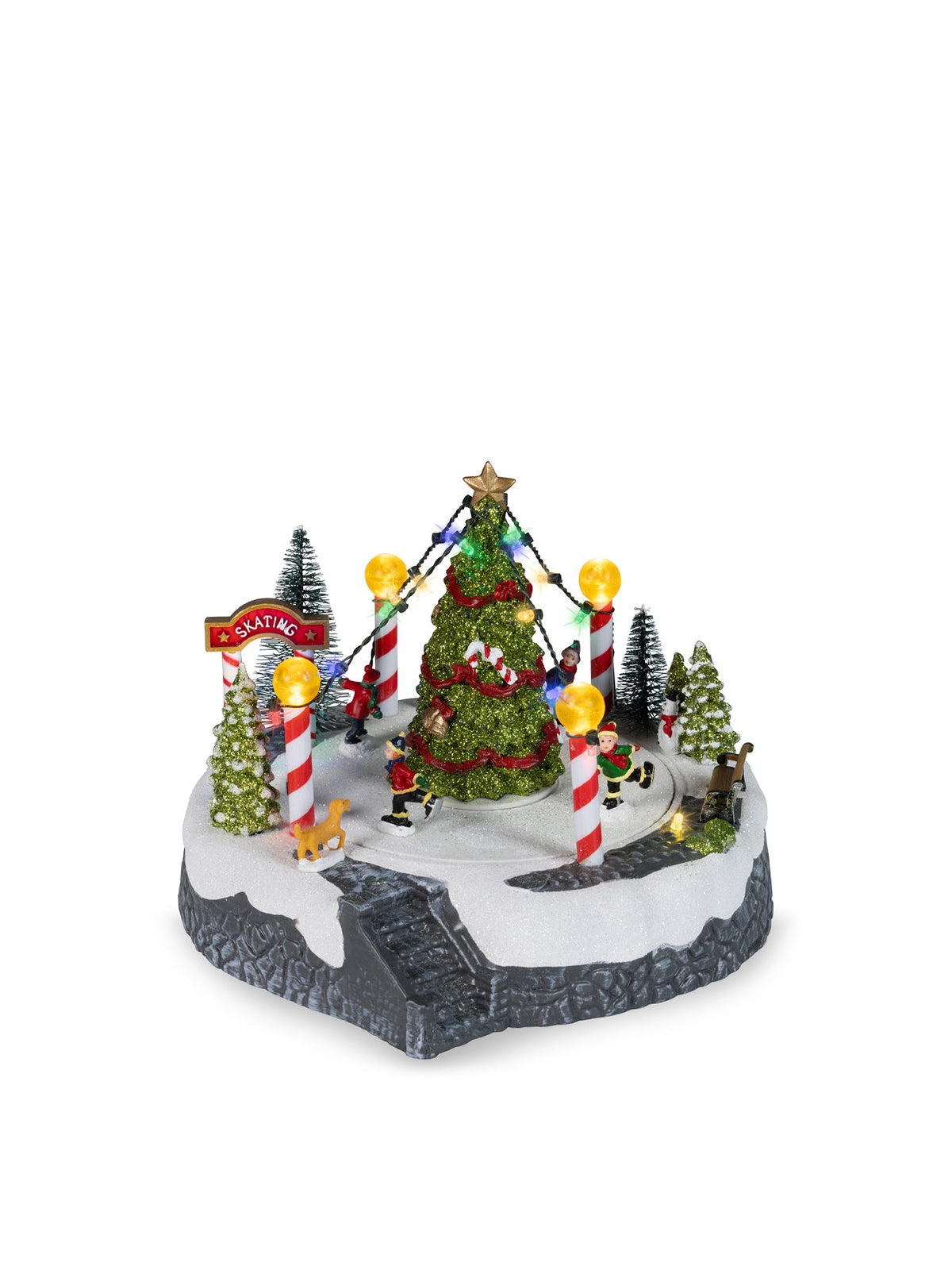 LED Skating Christmas Scene
