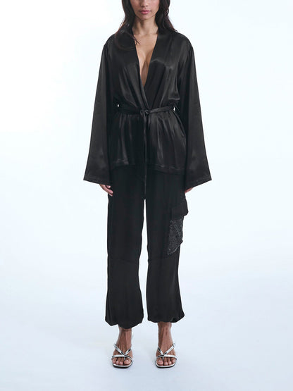 Belted Tulle Jacket