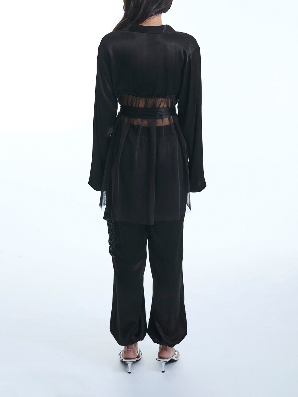 Belted Tulle Jacket