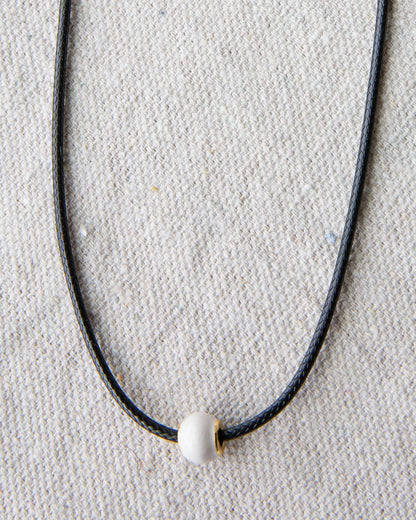 Pearl and Cord Necklace