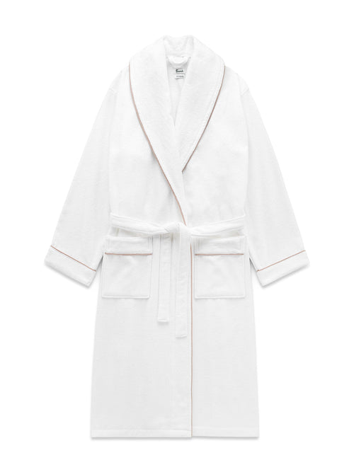 Claygate Bath Robe White/Blush