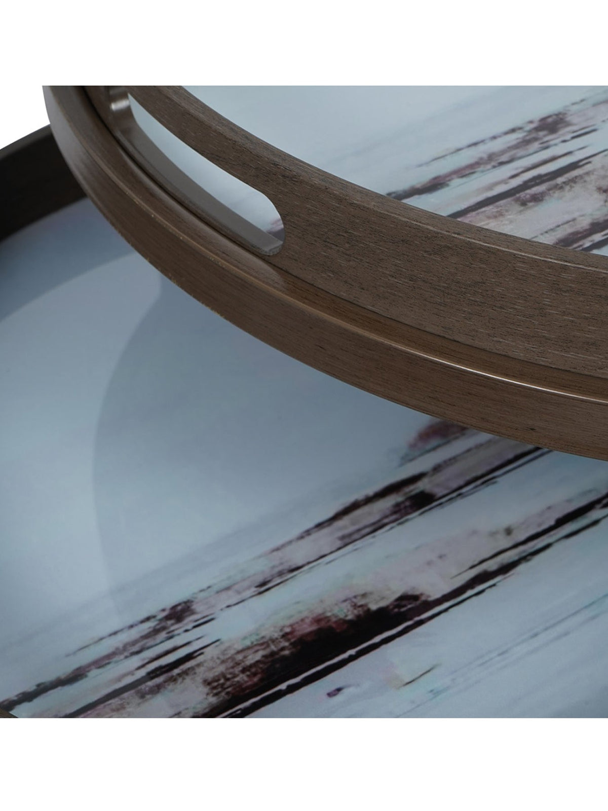 Blurred Seascape Side Tray Tables Multi