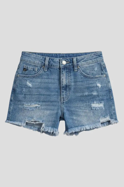 Women's Soft Denim Shorts | Stylish Frayed Hem Casual Summer Bottoms