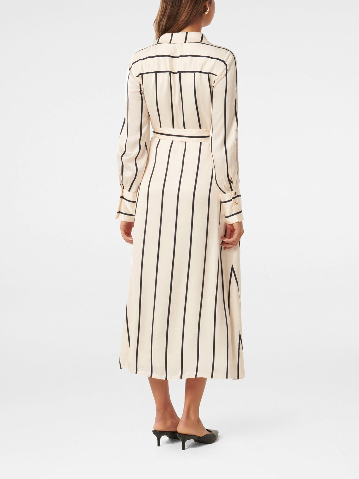 Janine Satin Midi Shirt Dress