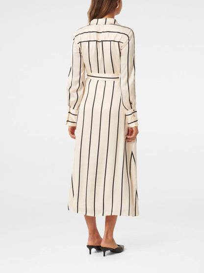 Janine Satin Midi Shirt Dress