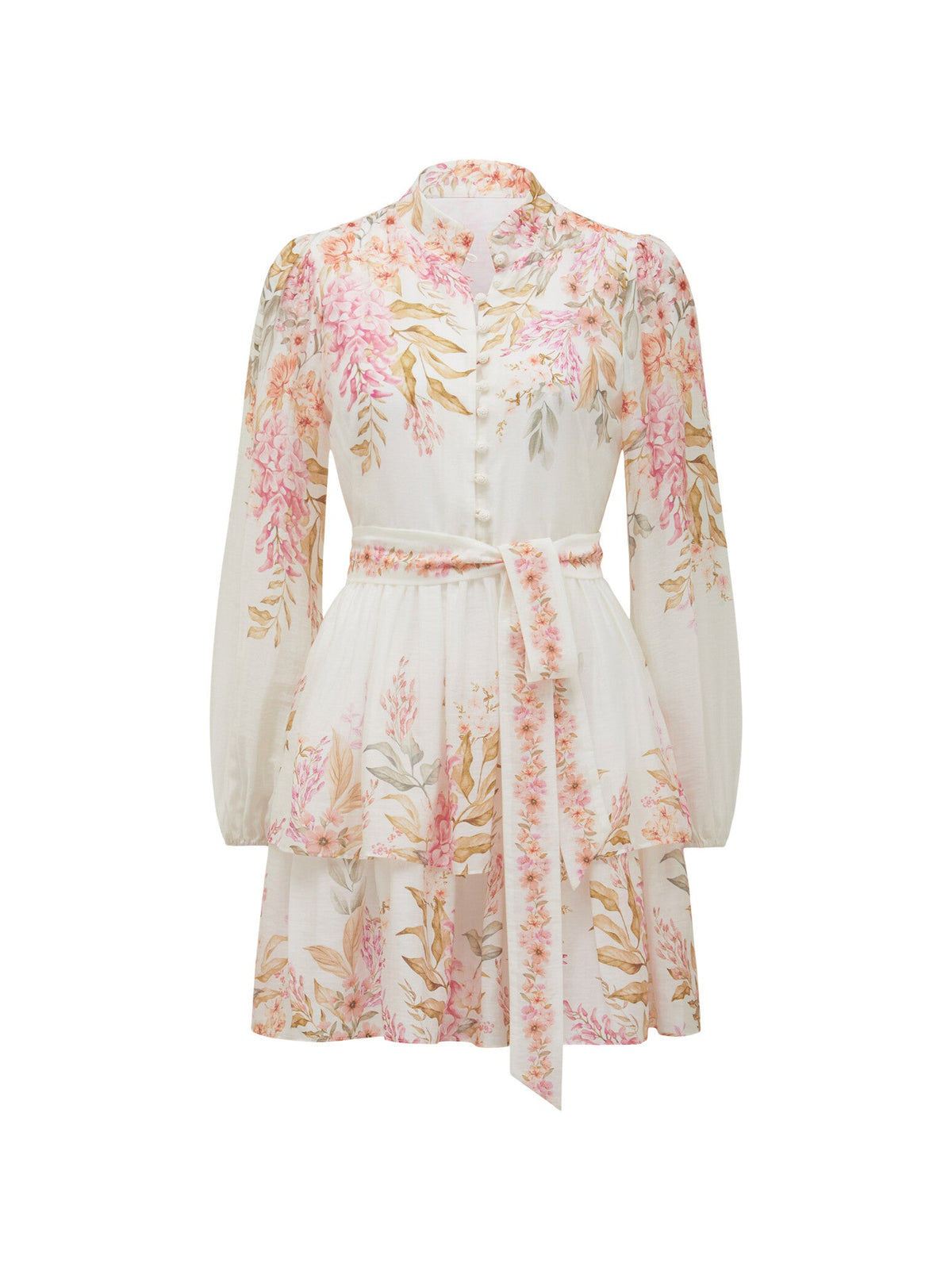 Isla Printed Long Sleeves Mini Dress