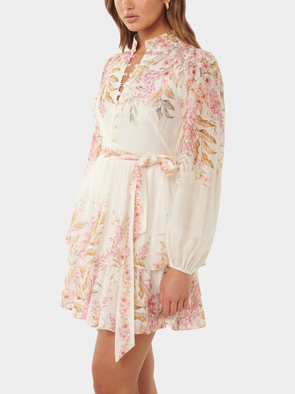 Isla Printed Long Sleeves Mini Dress
