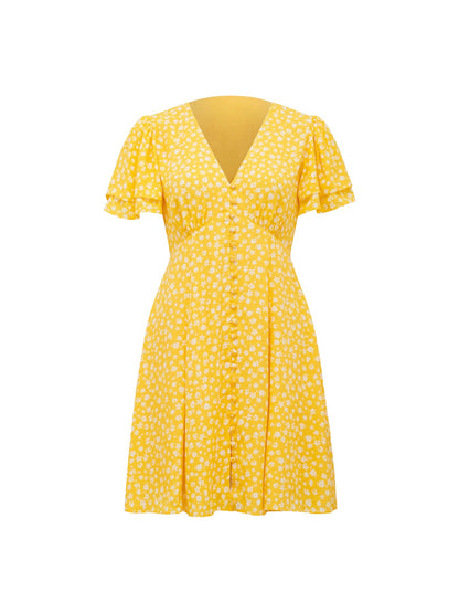 Pria Button Through Mini Dress