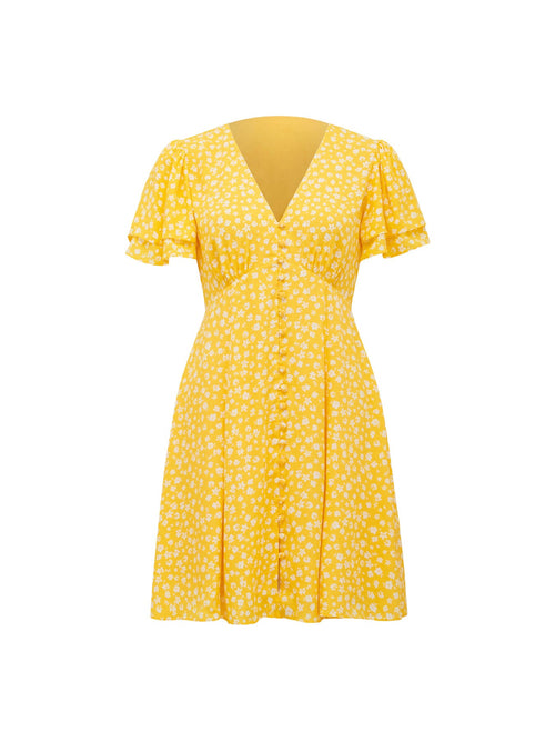 Pria Button Through Mini Dress