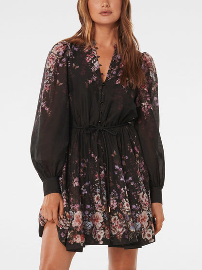 Anastasia Printed Skater Mini Dress