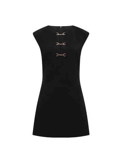 Clover Snaffle Detail Mini Dress