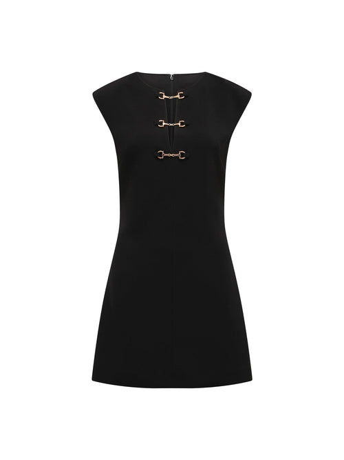 Clover Snaffle Detail Mini Dress