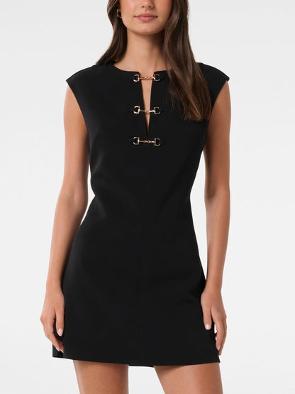 Clover Snaffle Detail Mini Dress