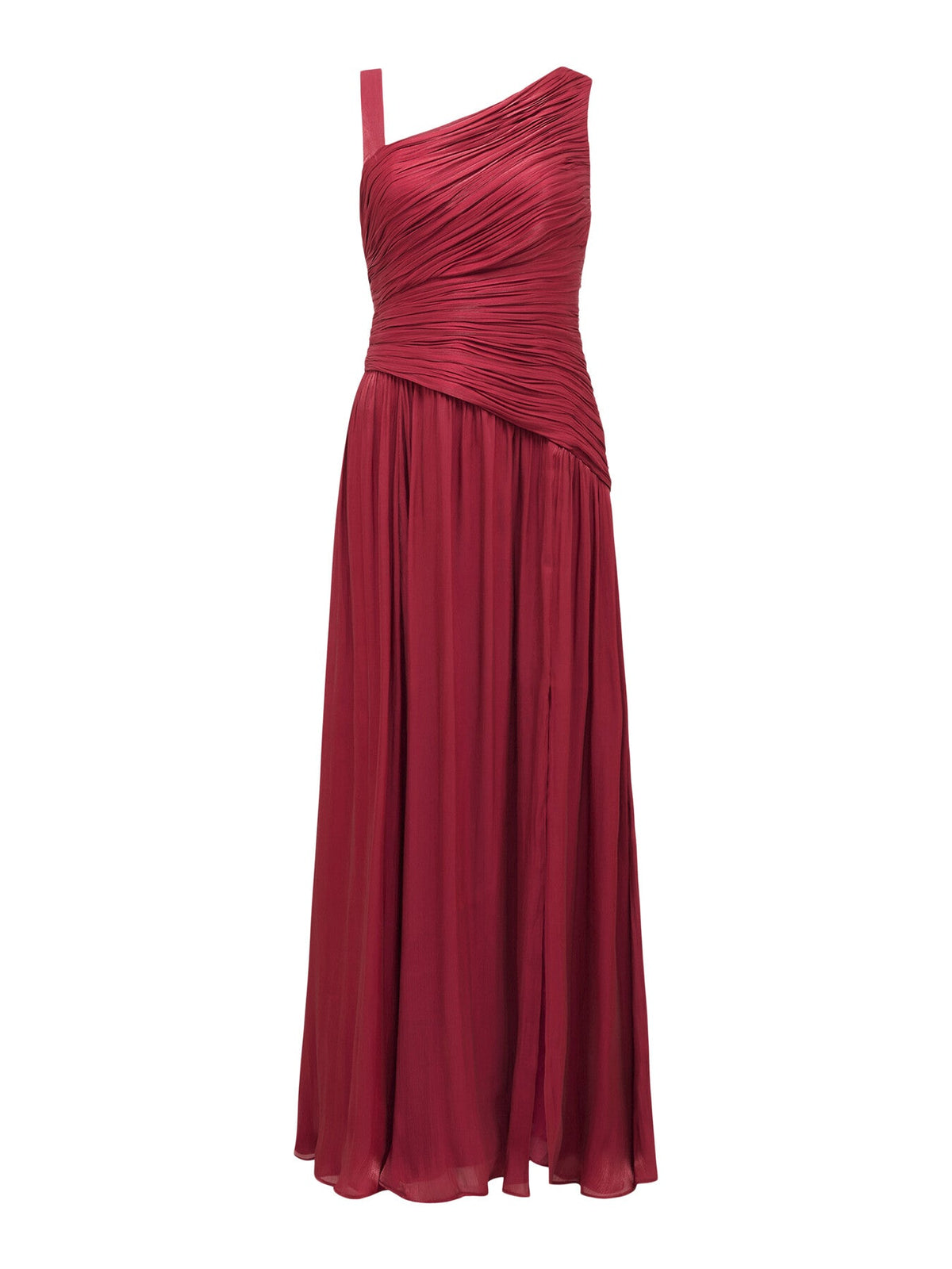 Nya Metallic Asymmetrical Maxi Dress