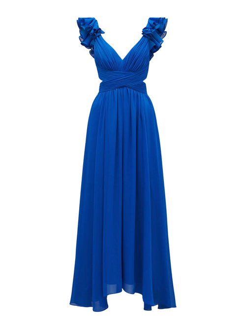 Selena Ruffle Shoulder Maxi