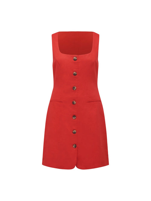 Caprice Scoop Neck Mini Dress