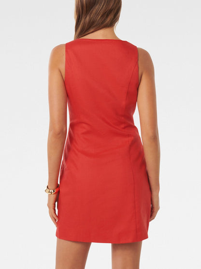 Caprice Scoop Neck Mini Dress