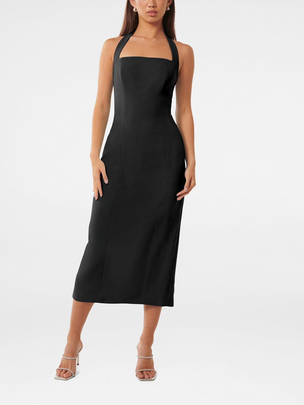 Veronica Halter Neck Bodycon Midi Dress