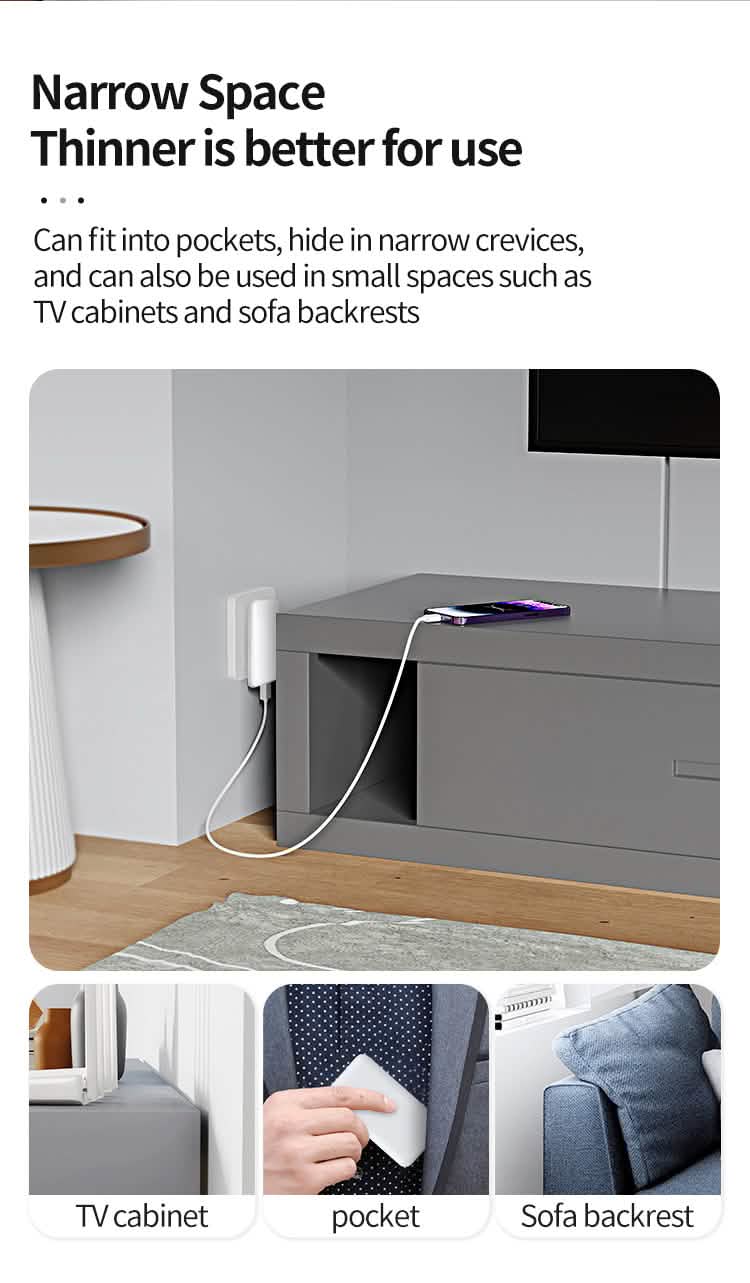 2-Pack Ultra-Slim 30W USB-C & USB-A Dual-Port Fast Charger