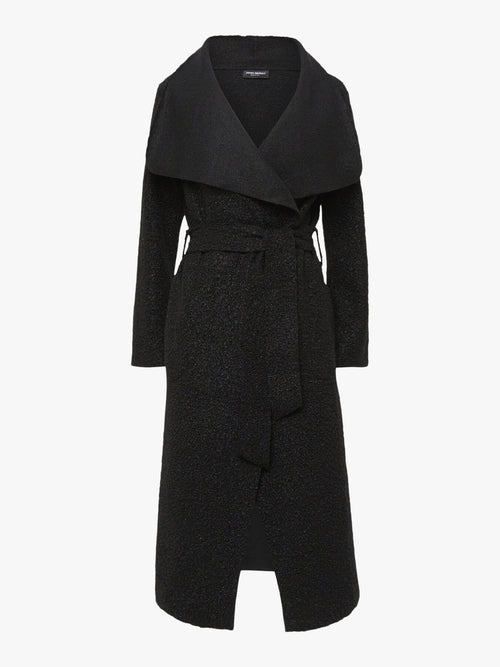 Large Lapel Collar CoatWith Belt