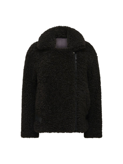Belle Faux Fur Aviator Jacket