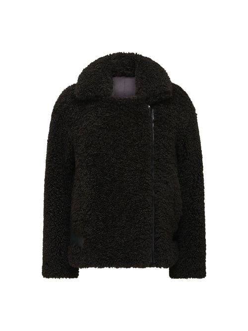 Belle Faux Fur Aviator Jacket