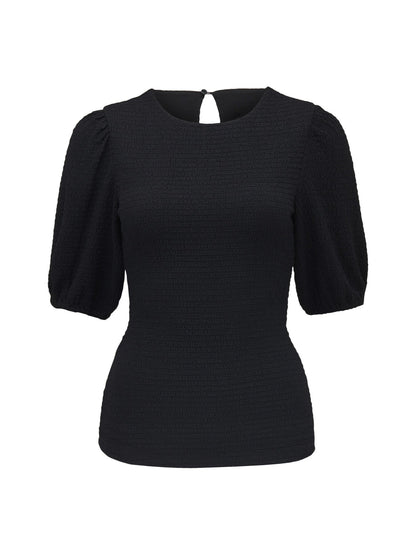 Jolanta Textured Puff Sleeves Top