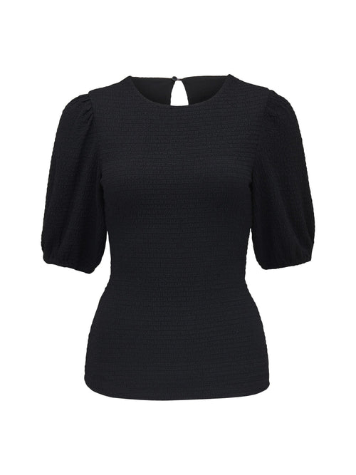 Jolanta Textured Puff Sleeves Top