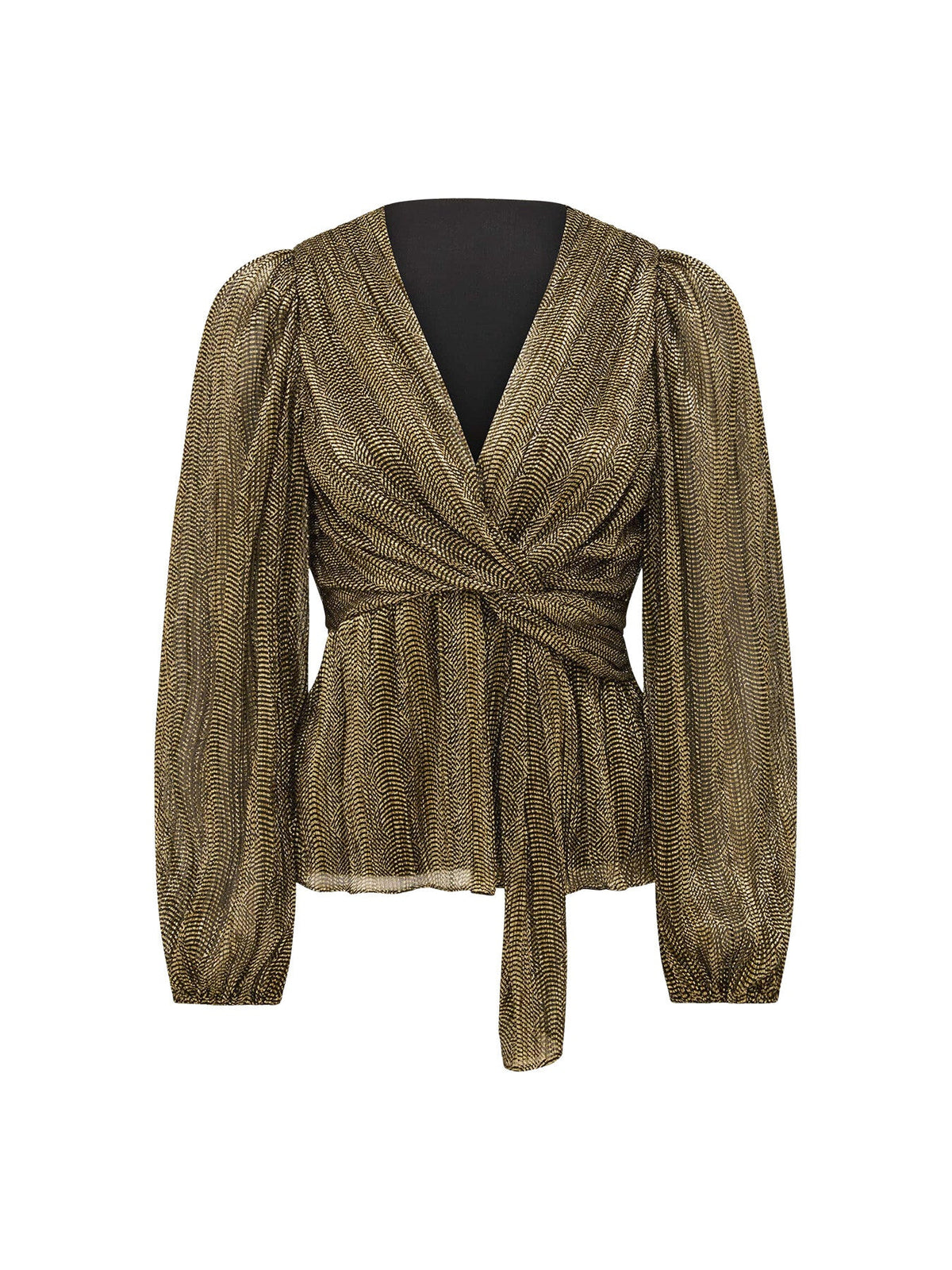 Cassidy Metallic Plisse Top
