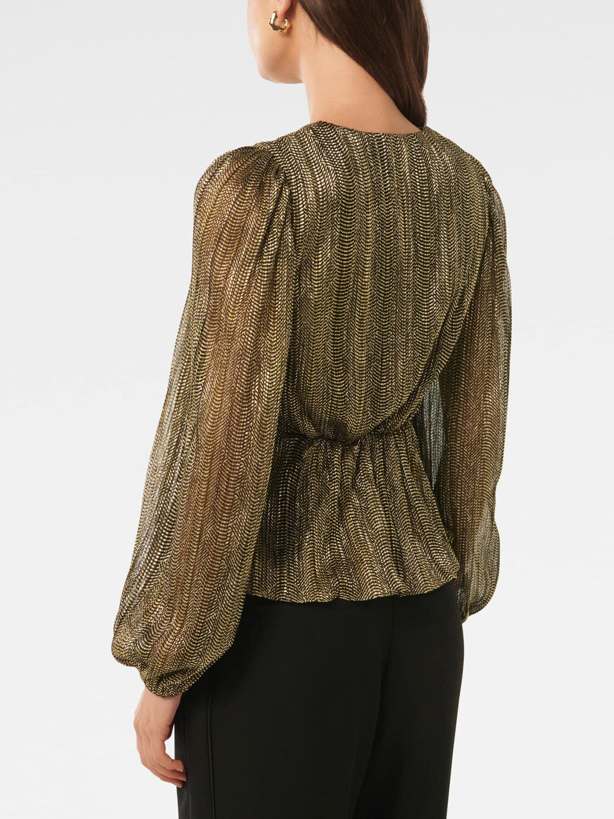 Cassidy Metallic Plisse Top