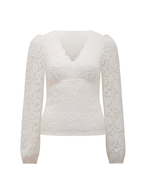 Yianna Lace Long Sleeves Top