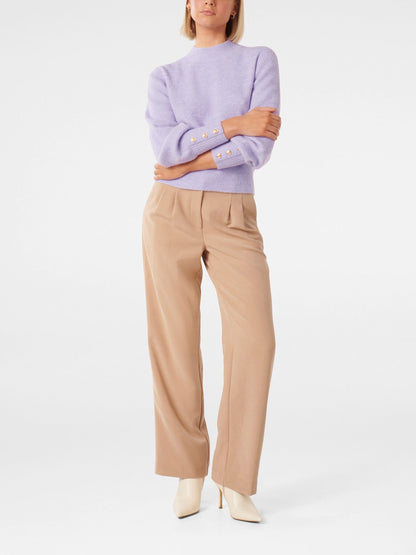 Fearne Crew Neck Button Cuff Jumper