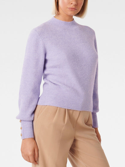 Fearne Crew Neck Button Cuff Jumper