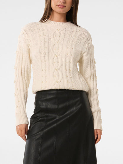 Marie Pearl Embellished Sweater