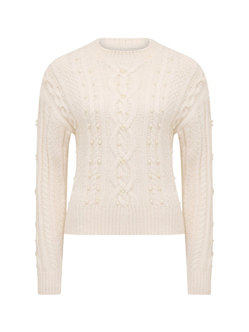 Marie Pearl Embellished Sweater