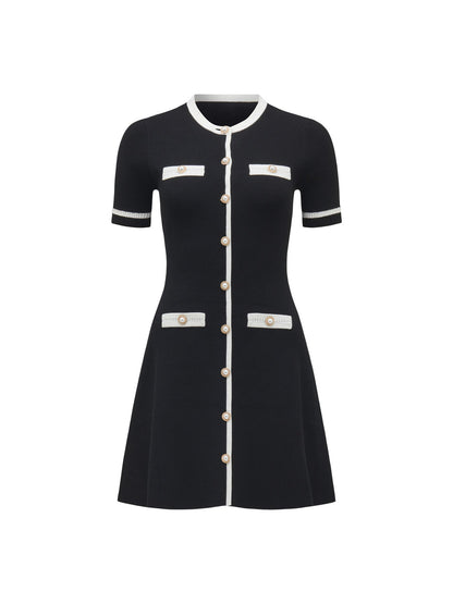 Kerry Contrast Knit Mini Dress