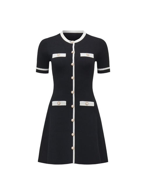 Kerry Contrast Knit Mini Dress