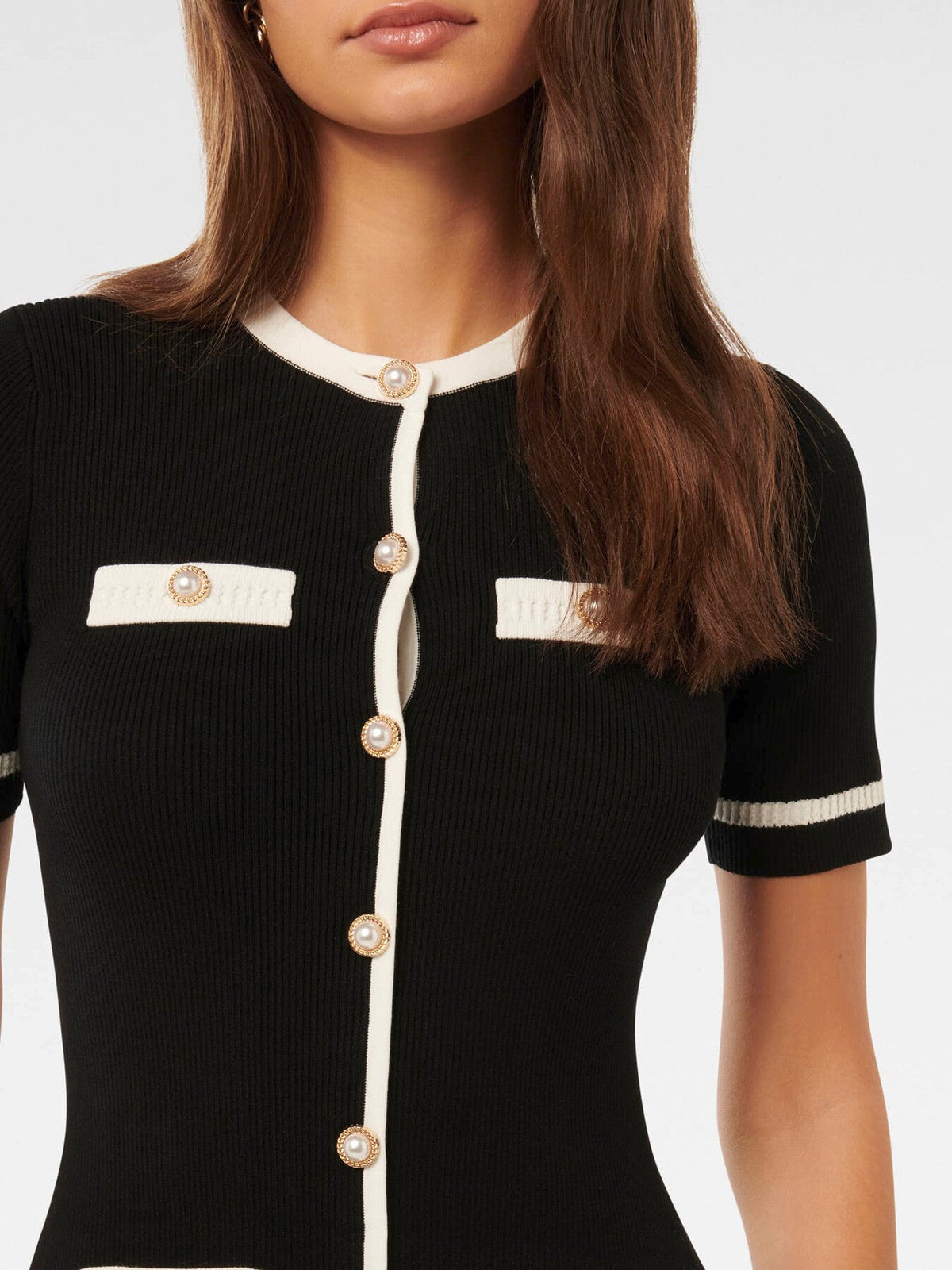 Kerry Contrast Knit Mini Dress