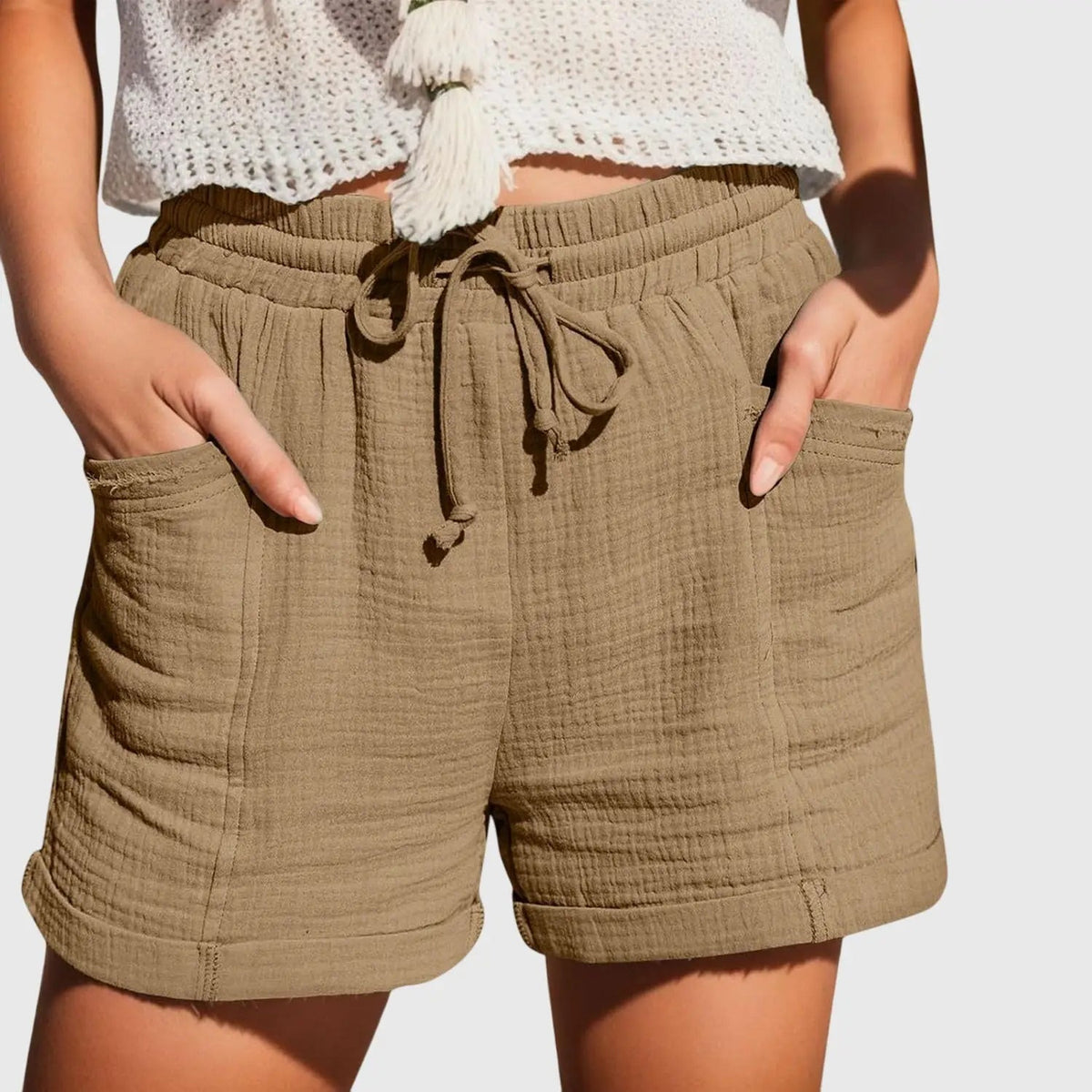 Women's Lightweight Fabric Wide-Leg Shorts | Breezy Comfortable Summer Style