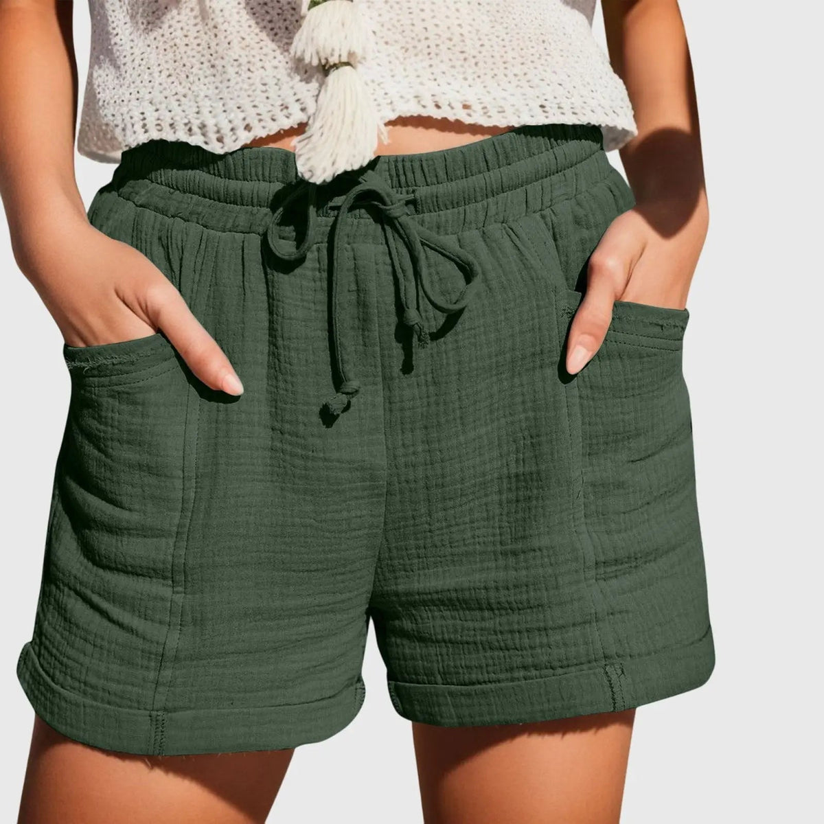 Women's Lightweight Fabric Wide-Leg Shorts | Breezy Comfortable Summer Style