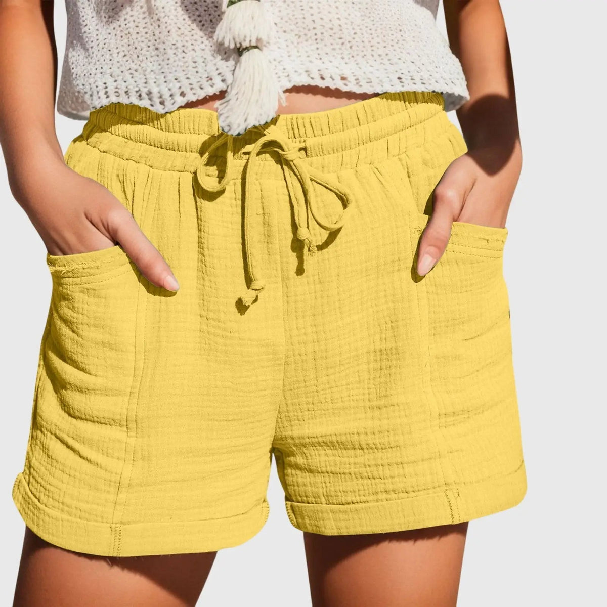 Women's Lightweight Fabric Wide-Leg Shorts | Breezy Comfortable Summer Style