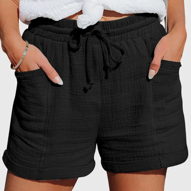 Women's Lightweight Fabric Wide-Leg Shorts | Breezy Comfortable Summer Style